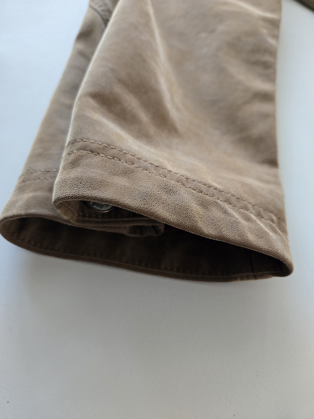 Free People Blair Vegan Suede Moto Trucker Shacket Cargo Utility Jacket Brown L - Picture 7 of 12